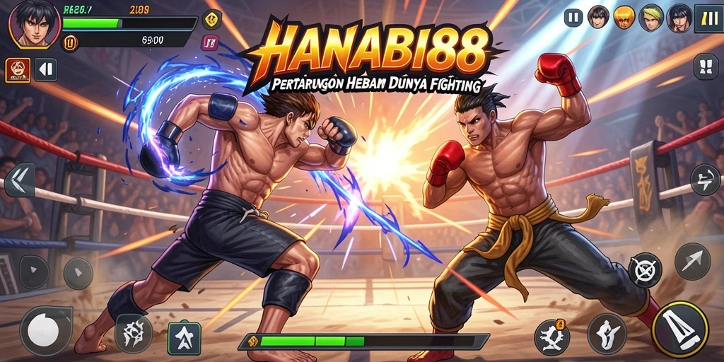 Tampilan pertarungan seru dalam game HANABI88.