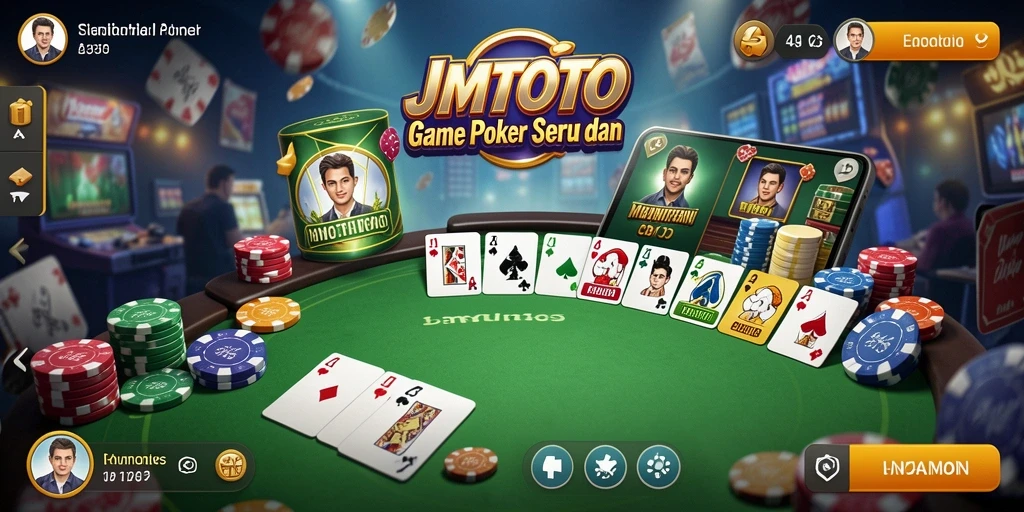 Screenshot menampilkan gameplay seru di aplikasi Poker JMTOTO.