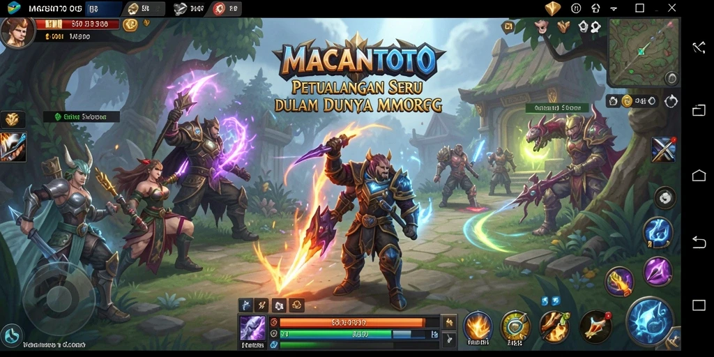 Screenshot permainan MACANTOTO dengan aksi seru dalam dunia MMORPG.