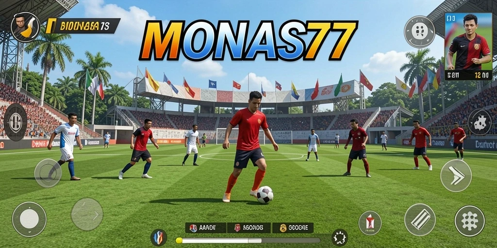 Screenshot gameplay MONAS77 menampilkan aksi olahraga seru dan mendebarkan.