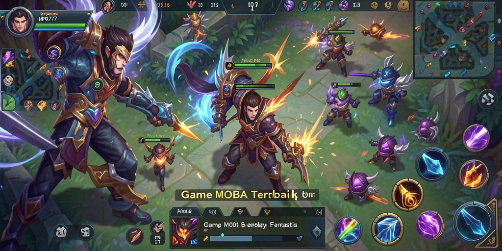 Screenshot MPO777 menampilkan aksi seru dalam pertarungan MOBA.
