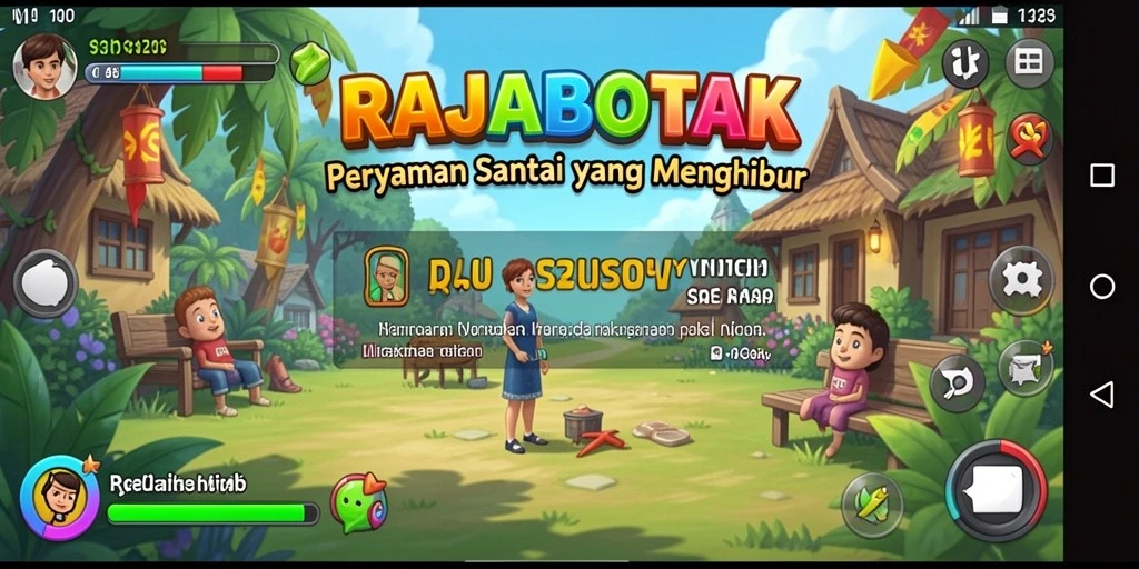 Tampilan menarik dari gameplay RAJABOTAK yang penuh warna.
